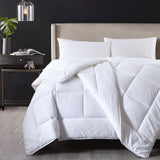Royal Comfort 260GSM Deluxe Eco-Silk Touch Quilt 100% Cotton Cover - Super King - White - Rear View