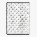 Luxopedic Pocket Spring Mattress 5 Zone 32CM Euro Top Memory Foam Medium Firm - Double - White  Grey - Close-Up Angle