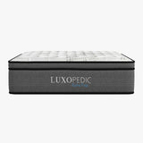 Luxopedic Pocket Spring Mattress 5 Zone 32CM Euro Top Memory Foam Medium Firm - Double - White  Grey - Extra Image