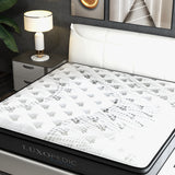 Luxopedic Pocket Spring Mattress 5 Zone 32CM Euro Top Memory Foam Medium Firm - King - White  Grey - Extra Image