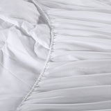 Royal Comfort 1000GSM Luxury Bamboo Fabric Gusset Mattress Pad Topper Cover - Double - White - Rear View