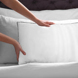 Casa Decor Silk Blend Pillow Hypoallergenic Gusset Cotton Cover Single Pack - Top-Down View