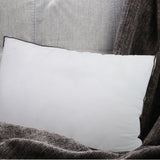 Casa Decor Silk Blend Pillow Hypoallergenic Gusset Cotton Cover Single Pack - Low Angle