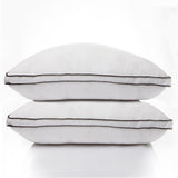 Casa Decor Silk Blend Pillow Hypoallergenic Gusset Cotton Cover Twin Pack - Side View