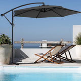 Milano Outdoor 3 Metre Cantilever Umbrella UV Sunshade Garden Patio Deck - Charcoal - Extra Image