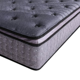 Casa Decor Bamboo Charcoal Mattress Pocket Spring Pillowtop 5 Zone 32cm Depth - King Single - Charcoal - Close-Up Angle
