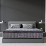 Casa Decor Bamboo Charcoal Mattress Pocket Spring Pillowtop 5 Zone 32cm Depth - King - Charcoal - Side View
