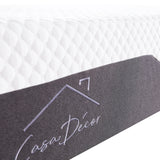 Casa Decor Memory Foam Luxe Hybrid Mattress Cool Gel 25cm Depth Medium Firm - Queen - White  Charcoal Grey - Rear View