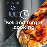 Kitchen Couture 4.2 Litre Air Fryer Digital Display Black 1400W Healthy Cooker - Rear View