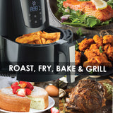 Kitchen Couture 4.2 Litre Air Fryer Digital Display Black 1400W Healthy Cooker - Close-Up Angle