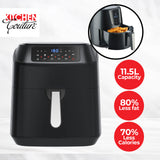 Kitchen Couture 11.5 Litre Air Fryer Multifunctional LCD Digital Display Black - Rear View