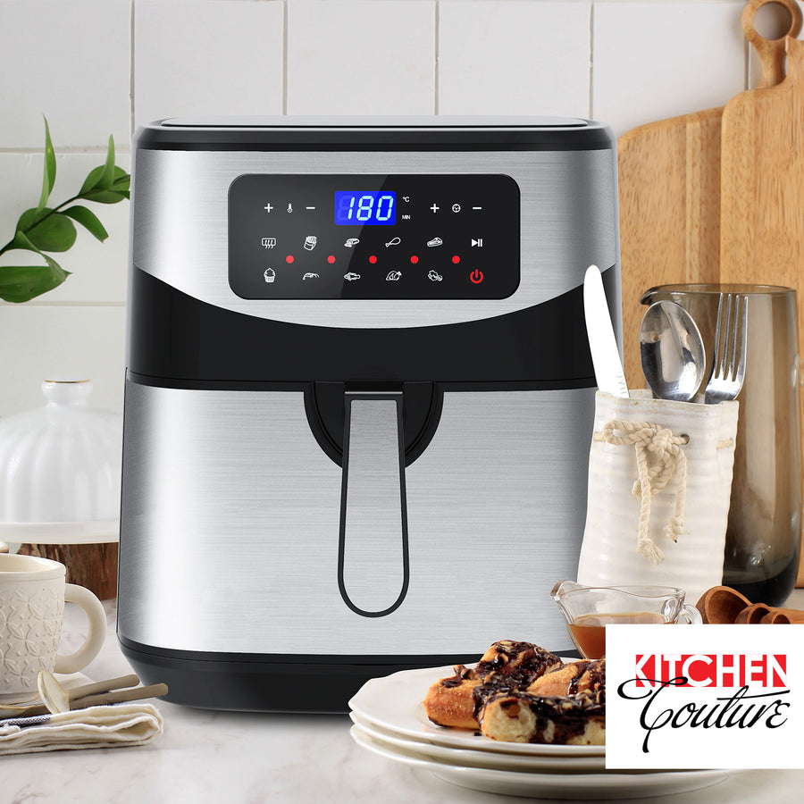 Kitchen Couture 12 Litre Air Fryer Multifunctional LCD One Touch Display Silver, image 3