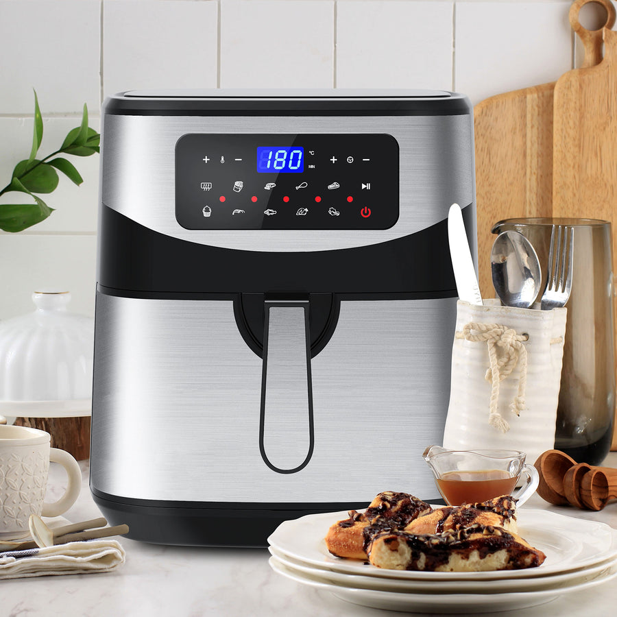Kitchen Couture 12 Litre Air Fryer Multifunctional LCD One Touch Display Silver, image 8