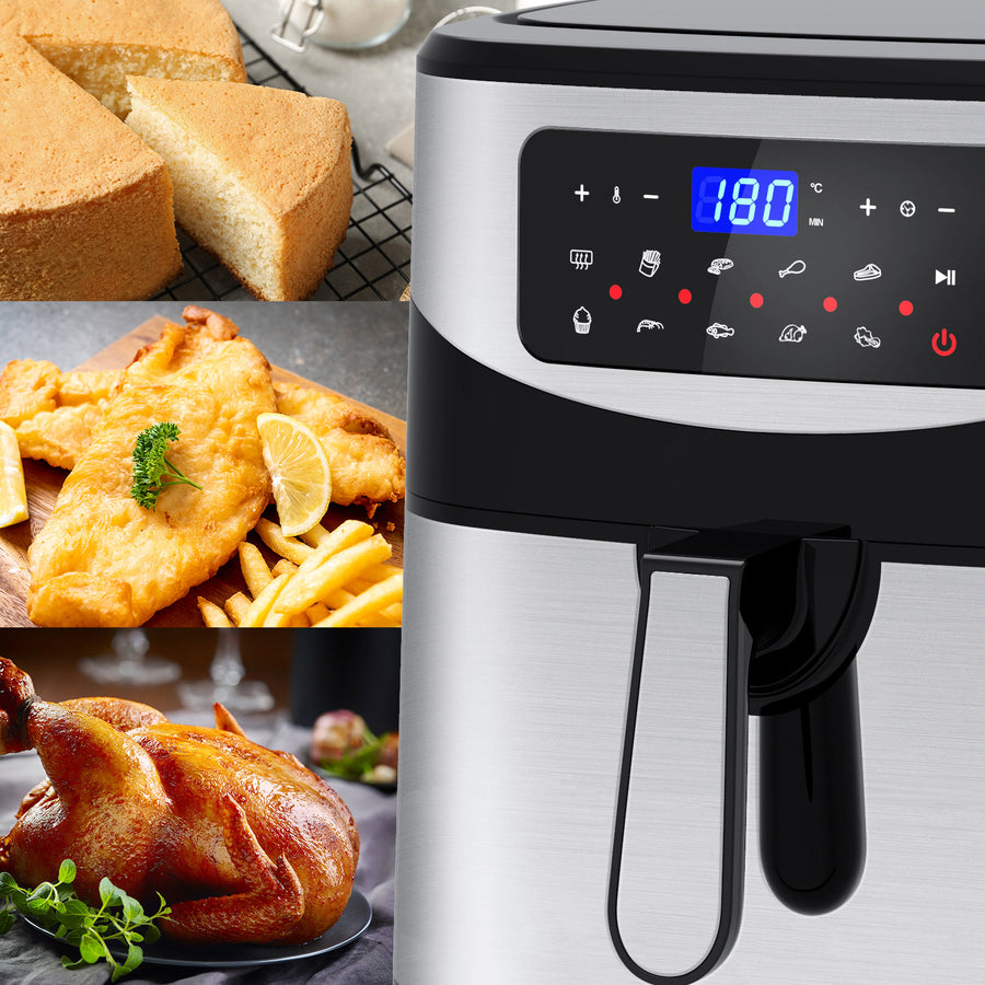 Kitchen Couture 12 Litre Air Fryer Multifunctional LCD One Touch Display Silver, image 11