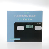 FitSmart Electronic Floor Body Scale Black Digital LCD Glass Tracker Bathroom - Rear View
