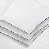 Royal Comfort Bamboo Blend Quilt 250GSM Luxury  Duvet 100% Cotton Cover - King - White - Close-Up Angle