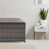 Arcadia Furniture Outdoor Rattan Storage Box Garden Toy Tools Shed UV Resistant - Oatmeal - Extra Image