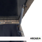 Arcadia Furniture Outdoor Rattan Storage Box Garden Toy Tools Shed UV Resistant - Oatmeal - Low Angle