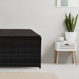 Arcadia Furniture Outdoor Rattan Storage Box Garden Toy Tools Shed UV Resistant - Black - Extra Image