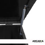 Arcadia Furniture Outdoor Rattan Storage Box Garden Toy Tools Shed UV Resistant - Black - Low Angle