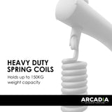 Arcadia Furniture Rocking Egg Chair Outdoor Wicker Rattan Patio Garden Circular - Oatmeal and Grey - Low Angle
