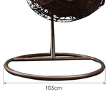 Arcadia Furniture Hanging Basket Egg Chair Outdoor Wicker Rattan Patio Garden - Brown and Coffee - Extra Image