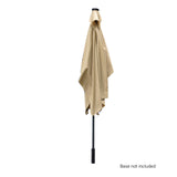 Arcadia Furniture Umbrella 3 Metre Umbrella with Solar LED Lights Garden Yard - Beige - 45-Degree Angle