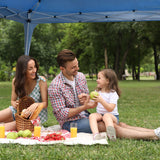 Arcadia Furniture 3M x 3M Outdoor Folding Tent - Navy - Side View