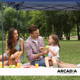 Arcadia Furniture Gazebo 3 x 3 Metre Canopy Navy Portable Pop Up Outdoor Beach - Rear View