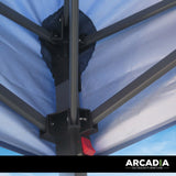 Arcadia Furniture Gazebo 3 x 3 Metre Canopy Navy Portable Pop Up Outdoor Beach - Low Angle