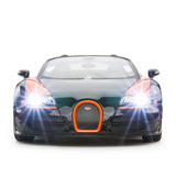 Remote Control Bugatti Grandsport Vitesse 1:14 Scale Black Brand New Sports Car - 45-Degree Angle