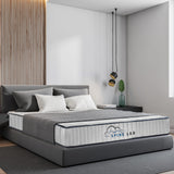 Spine-Lab Mattress 5 Zone 21cm Medium Firm Foam Bonnell Spring - Queen - White - Front View