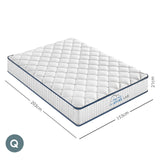 Spine-Lab Mattress 5 Zone 21cm Medium Firm Foam Bonnell Spring - Queen - White - Side View