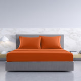 Royal Comfort 1000TC Hotel Grade Bamboo Cotton Sheets Pillowcases Set Ultrasoft - Queen - Cinnamon
