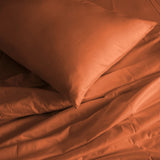 Royal Comfort 1000TC Hotel Grade Bamboo Cotton Sheets Pillowcases Set Ultrasoft - Queen - Cinnamon - 45-Degree Angle