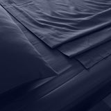 Royal Comfort 1000TC Hotel Grade Bamboo Cotton Sheets Pillowcases Set Ultrasoft - King - Royal Blue - Top-Down View