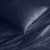 Royal Comfort 1000TC Hotel Grade Bamboo Cotton Sheets Pillowcases Set Ultrasoft - King - Royal Blue - 45-Degree Angle