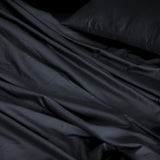 Royal Comfort 1000TC Hotel Grade Bamboo Cotton Sheets Pillowcases Set Ultrasoft - King - Charcoal - Rear View