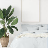 Balmain 1000 Thread Count Hotel Grade Bamboo Cotton Quilt Cover Pillowcases Set - King - Cool Grey - Side View