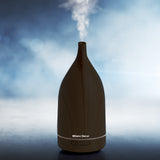 Milano Decor Aroma Diffuser 100ml Ultrasonic Humidifier Purifier And 3 Pack Oils - Dark Wood - Side View