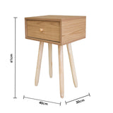 Milano Decor Bedside Table Kirrawee Drawers Nightstand Unit Cabinet Storage - Extra Image