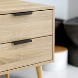 Milano Decor Bedside Table Paddington Drawers Nightstand Unit Cabinet Storage - 45-Degree Angle