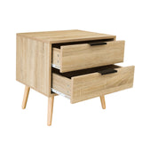 Milano Decor Bedside Table Paddington Drawers Nightstand Unit Cabinet Storage - Close-Up Angle