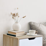Milano Decor Bedside Table Manly Drawers Nightstand Unit Cabinet Storage - Top-Down View