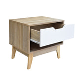 Milano Decor Bedside Table Manly Drawers Nightstand Unit Cabinet Storage - Close-Up Angle