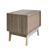 Milano Decor Bedside Table Manly Drawers Nightstand Unit Cabinet Storage - Low Angle