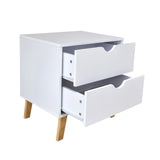 Milano Decor Bedside Table Turramurra Drawers Nightstand Unit Cabinet Storage - Close-Up Angle