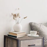 Milano Decor Bedside Table Palm Beach Drawers Nightstand Unit Cabinet Storage - Top-Down View