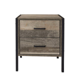Milano Decor Bedside Table Palm Beach Drawers Nightstand Unit Cabinet Storage - 45-Degree Angle
