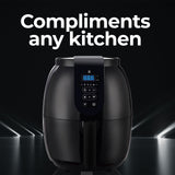 Kitchen Couture 3.5 Litre Digital Display Black Air Fryer Oil Free Cooking - Low Angle